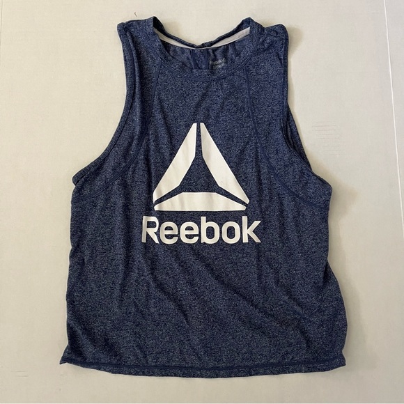 🎉6/$26🎉 REEBOK Blue Tanktop with Open Back - Picture 1 of 3